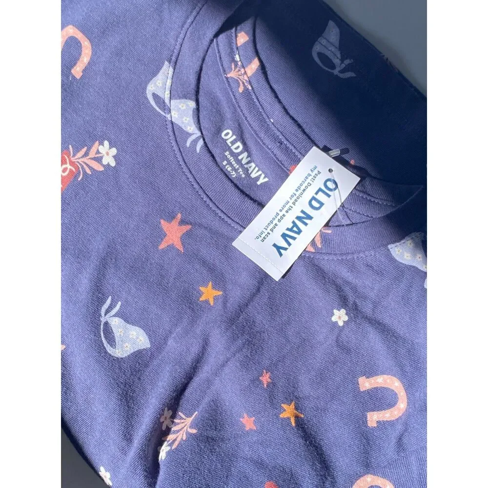 NWT Softest Tee Old Navy Cowgirl Print T Shirt Small